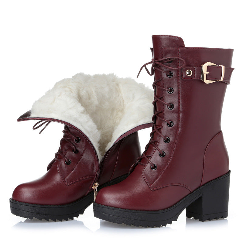Leather Martin Boots Cotton Boots