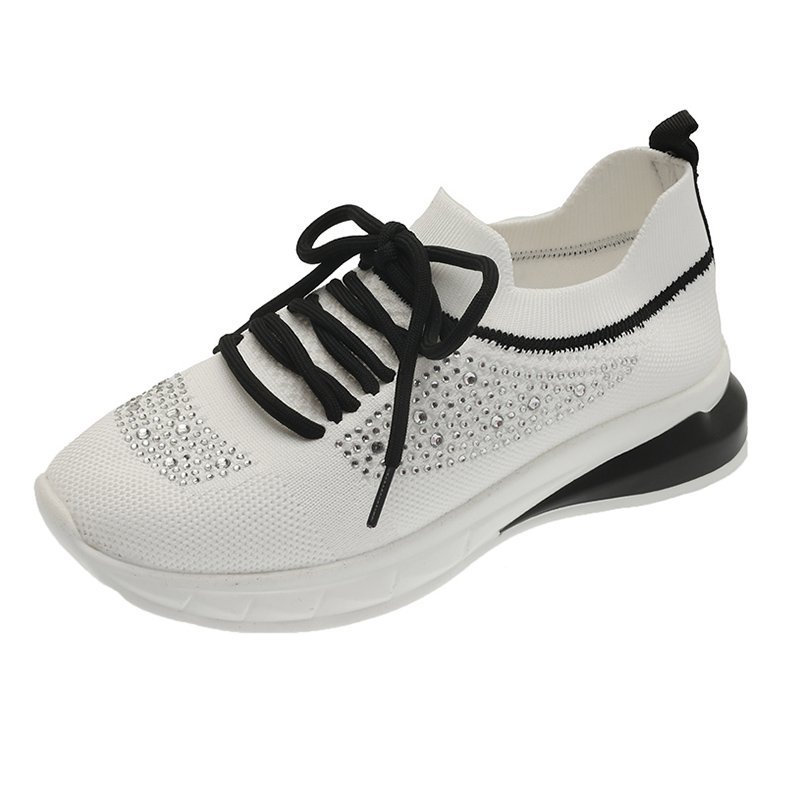 Summer Style Rhinestone Casual Shoes Walking Shoes Socks Sports Shoes
