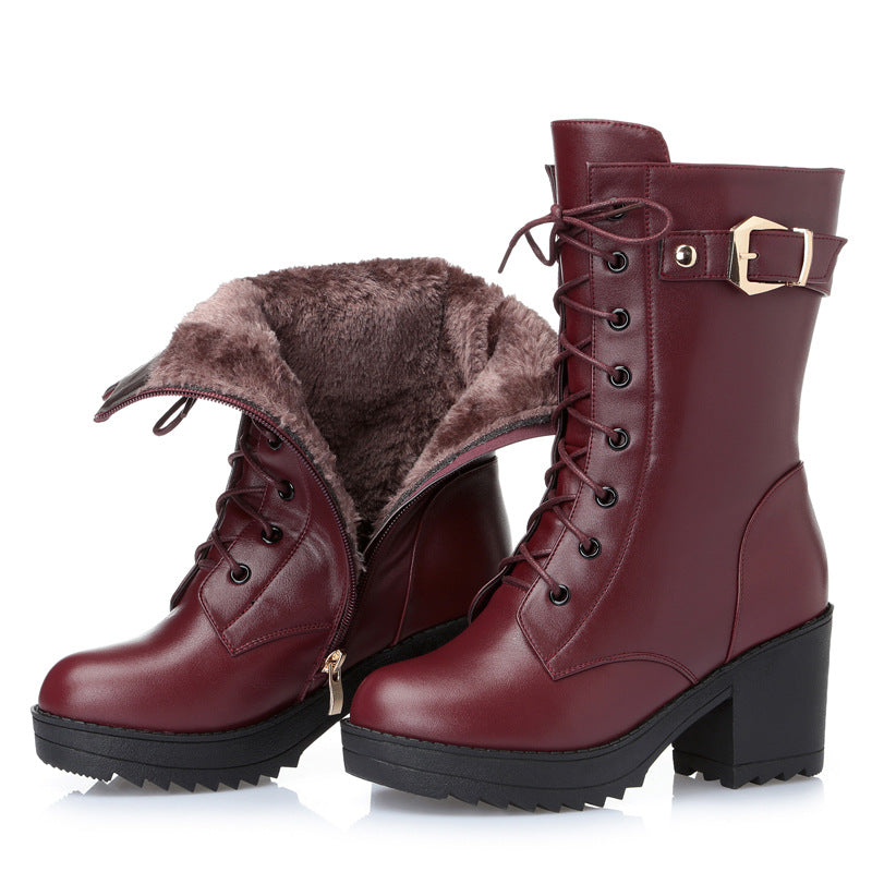 Leather Martin Boots Cotton Boots