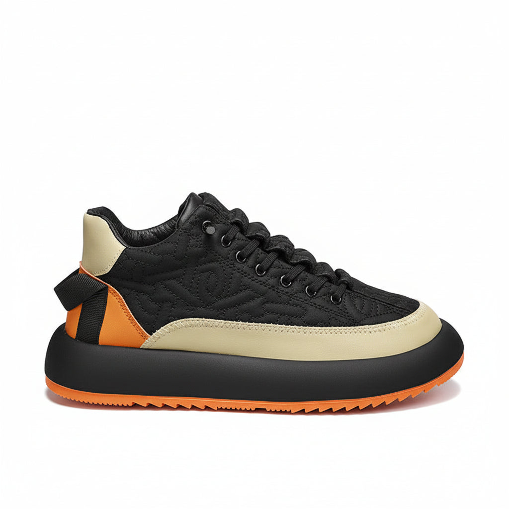 Mens Fashionable And Versatile Leather Sports Casual Board Shoes