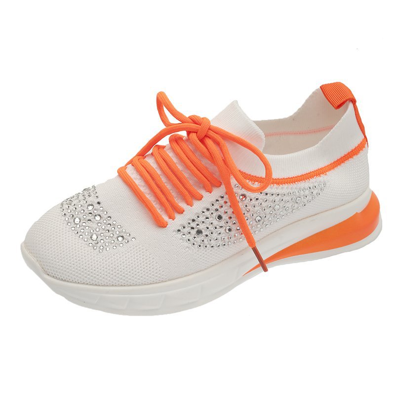 Summer Style Rhinestone Casual Shoes Walking Shoes Socks Sports Shoes