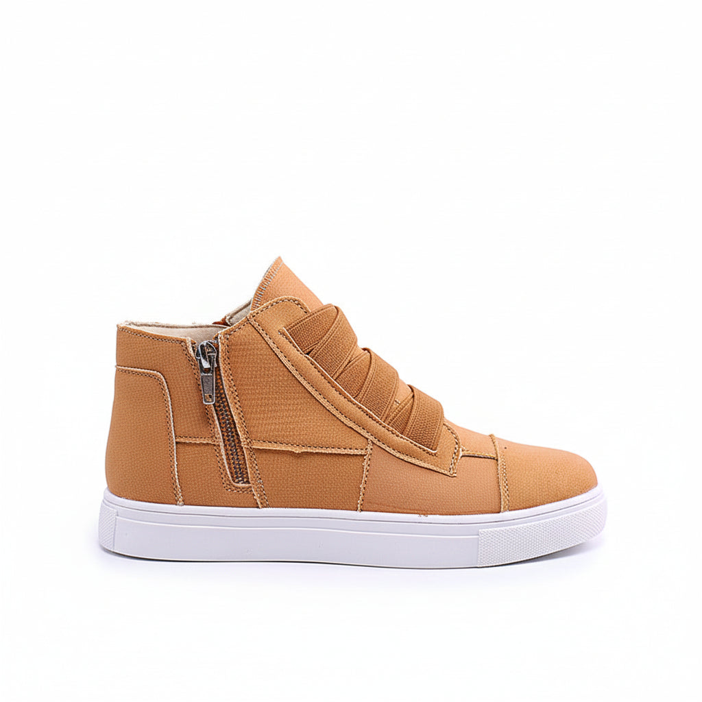 Canvas Flat Shoes Side Zipper Walking Sneakers