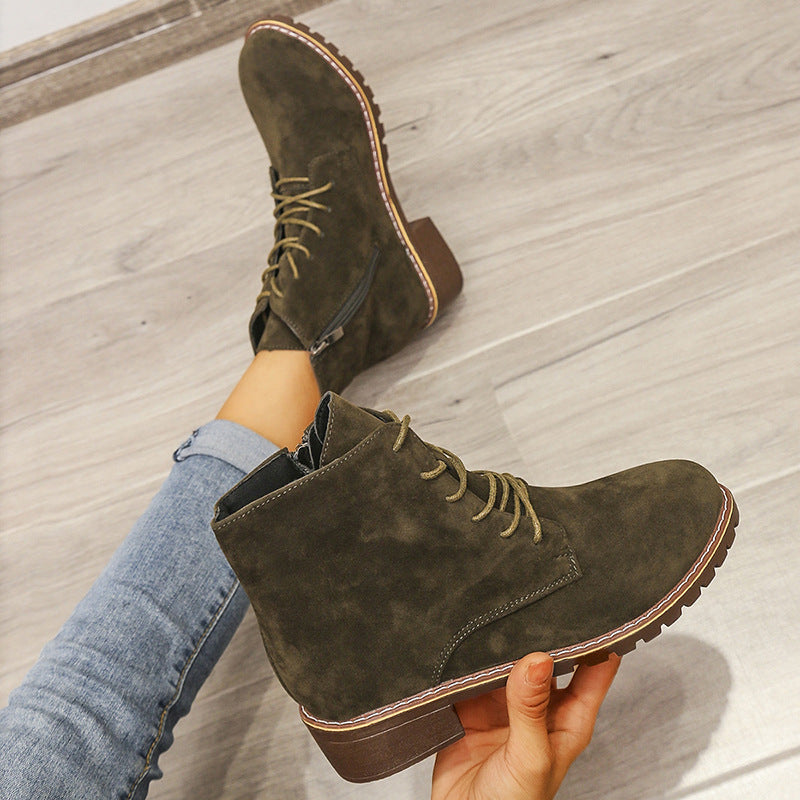Short Boots Round Toe Martin Boots