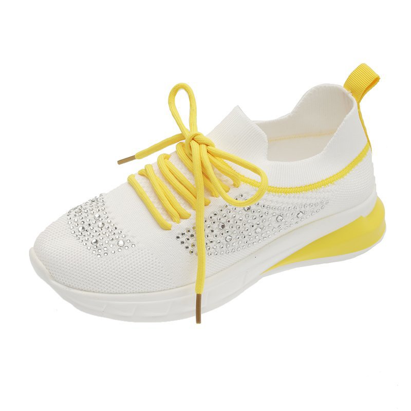 Summer Style Rhinestone Casual Shoes Walking Shoes Socks Sports Shoes