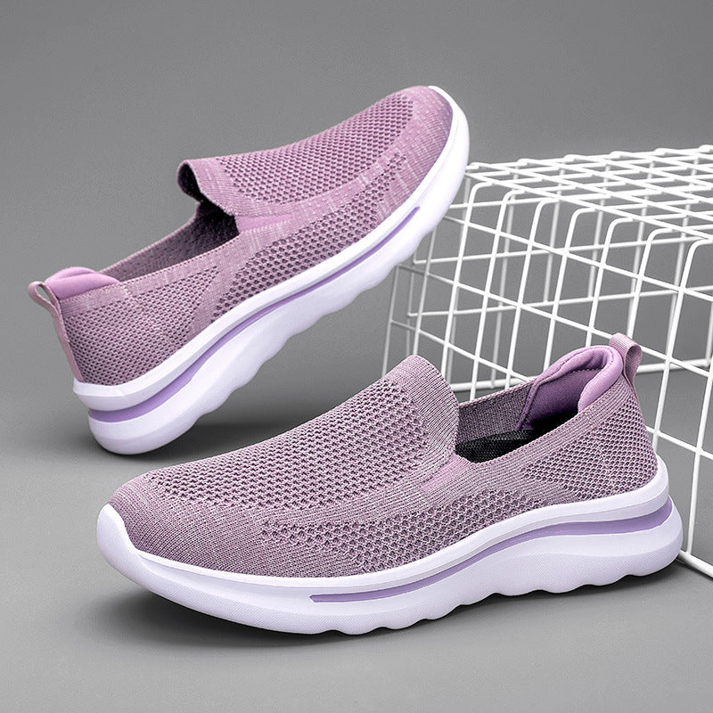 Breathable Mesh Sports Walking Jogging Flat Shoes