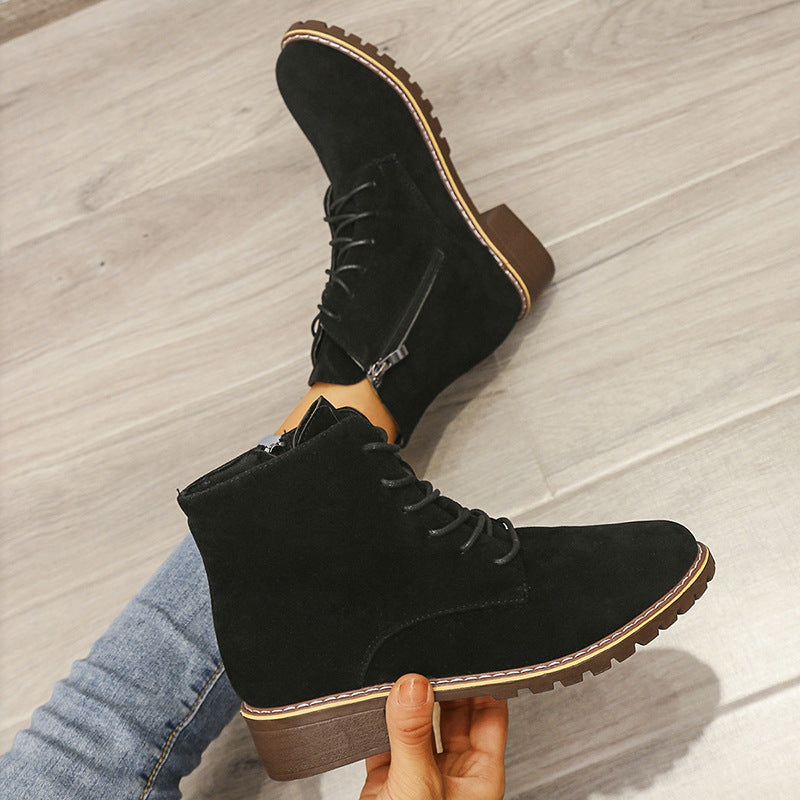 Short Boots Round Toe Martin Boots