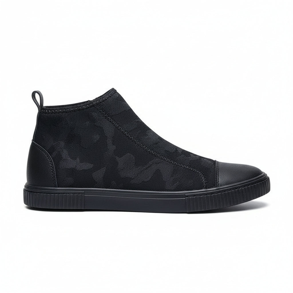 Men's High-top Canvas Slip-on Lazy Camouflage Trend Versatile Breathable Casual Shoes