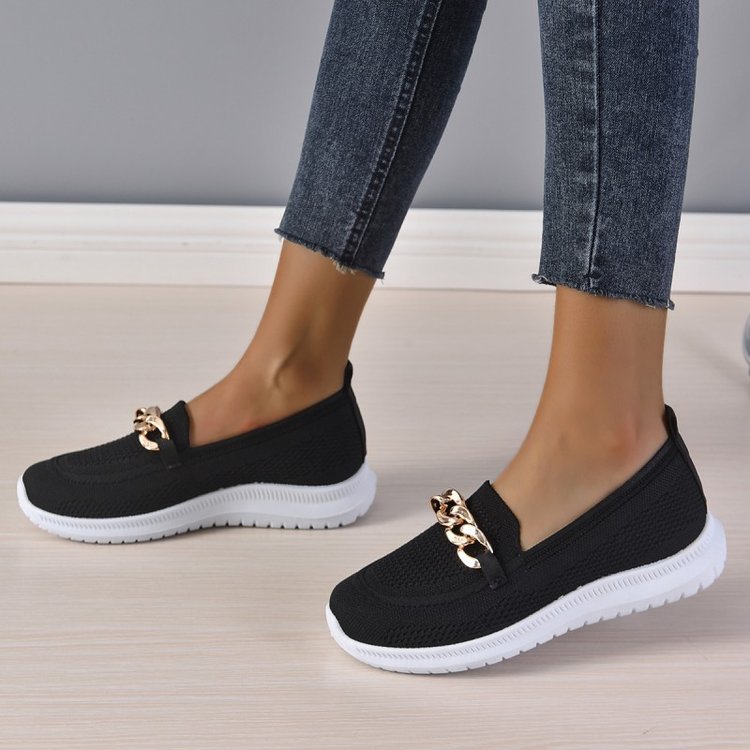 Chain Flats Shoes Mesh Sports Walking Shoes