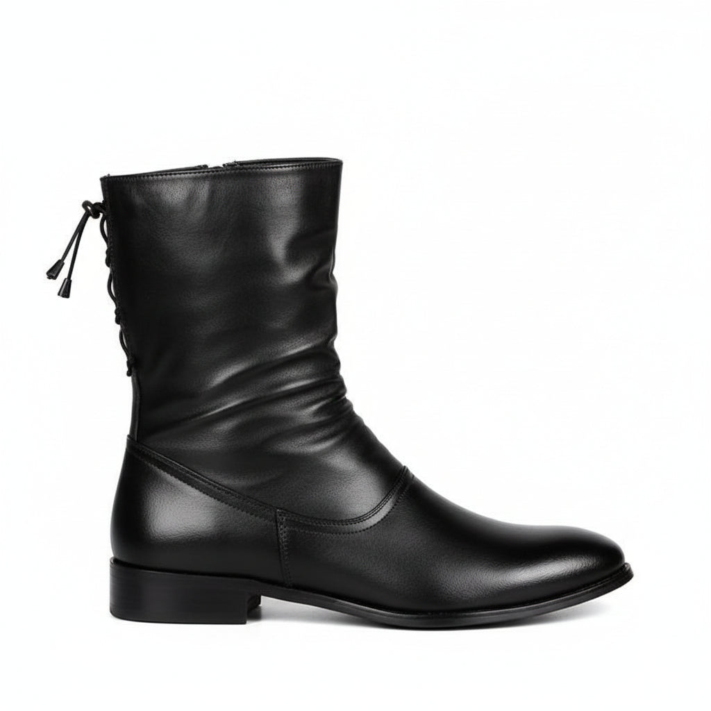 British Fashion Leather Pointed Men's Boots